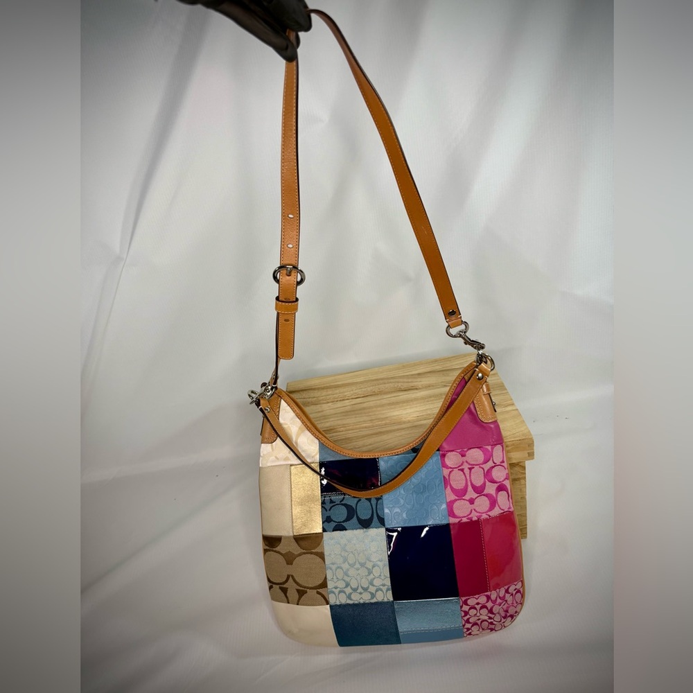 **SOLD** RARE COACH Patchwork Hobo 14650 Shoulder Crossbody Bag - Picture 13 of 15
